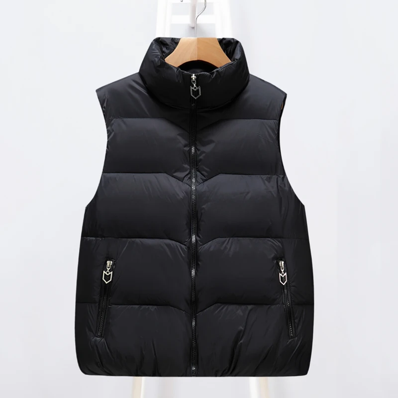 

M-6XL Size 2023 New Fashion Versatile Thickened Coat Warm Vest Women's Autumn and Winter Basic Cotton Coat Vest Casual