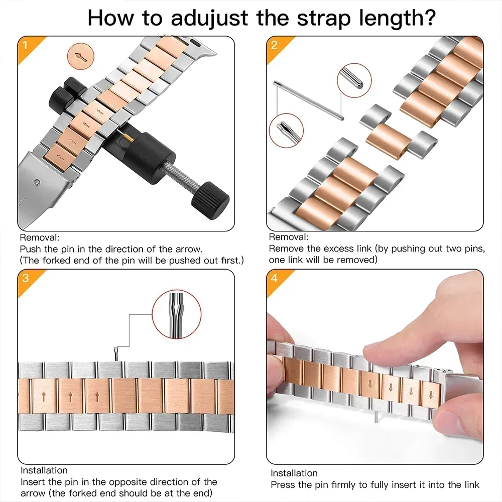 حزام نحيف لساعة أبل 42 مللي متر 46 مللي متر 44 مللي متر 45 مللي متر 40-41 مللي متر سوار معدني من الفولاذ المقاوم للصدأ سلسلة iwatch 11 10 9 8 7 6 SE #4