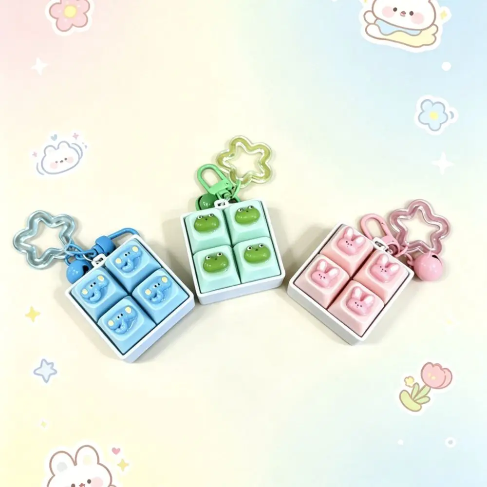 Click Button Fingertip Button Keychain ABS Trinket Mechanical Switch Keychain Without LED Light Keyboard Switche