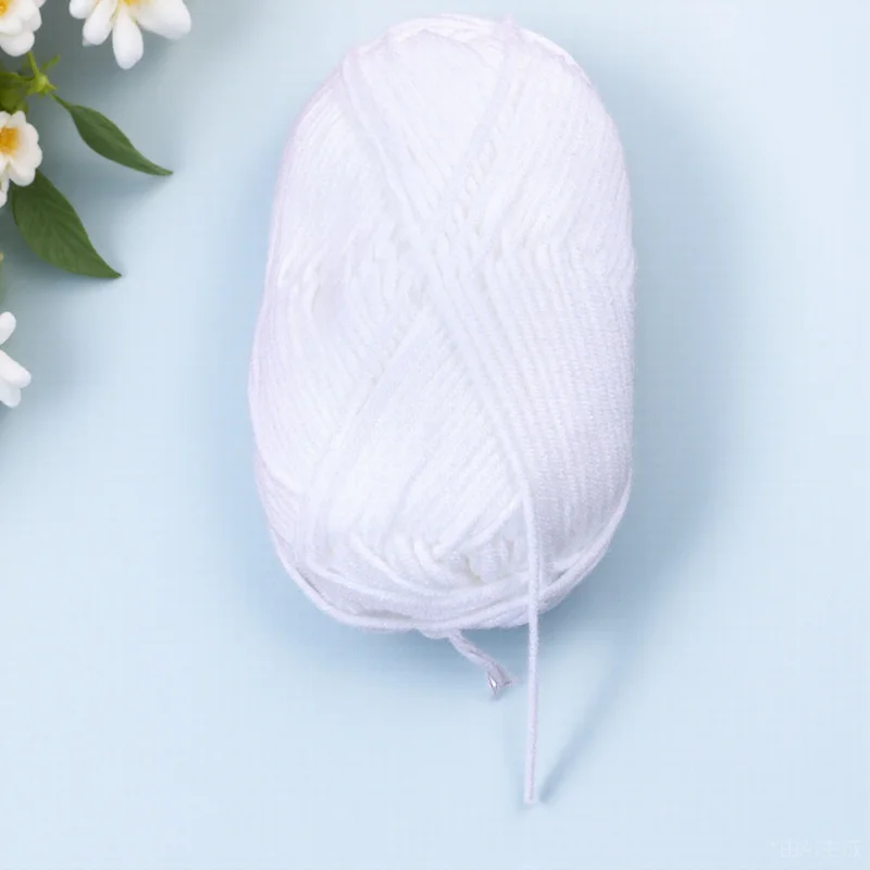 

Milk Cotton Yarn Soft Warm Knitting Crochet Use 50g Worsted Weight for Sweaters Hats Scarves DIY Accessories Milk Cotton Yarn
