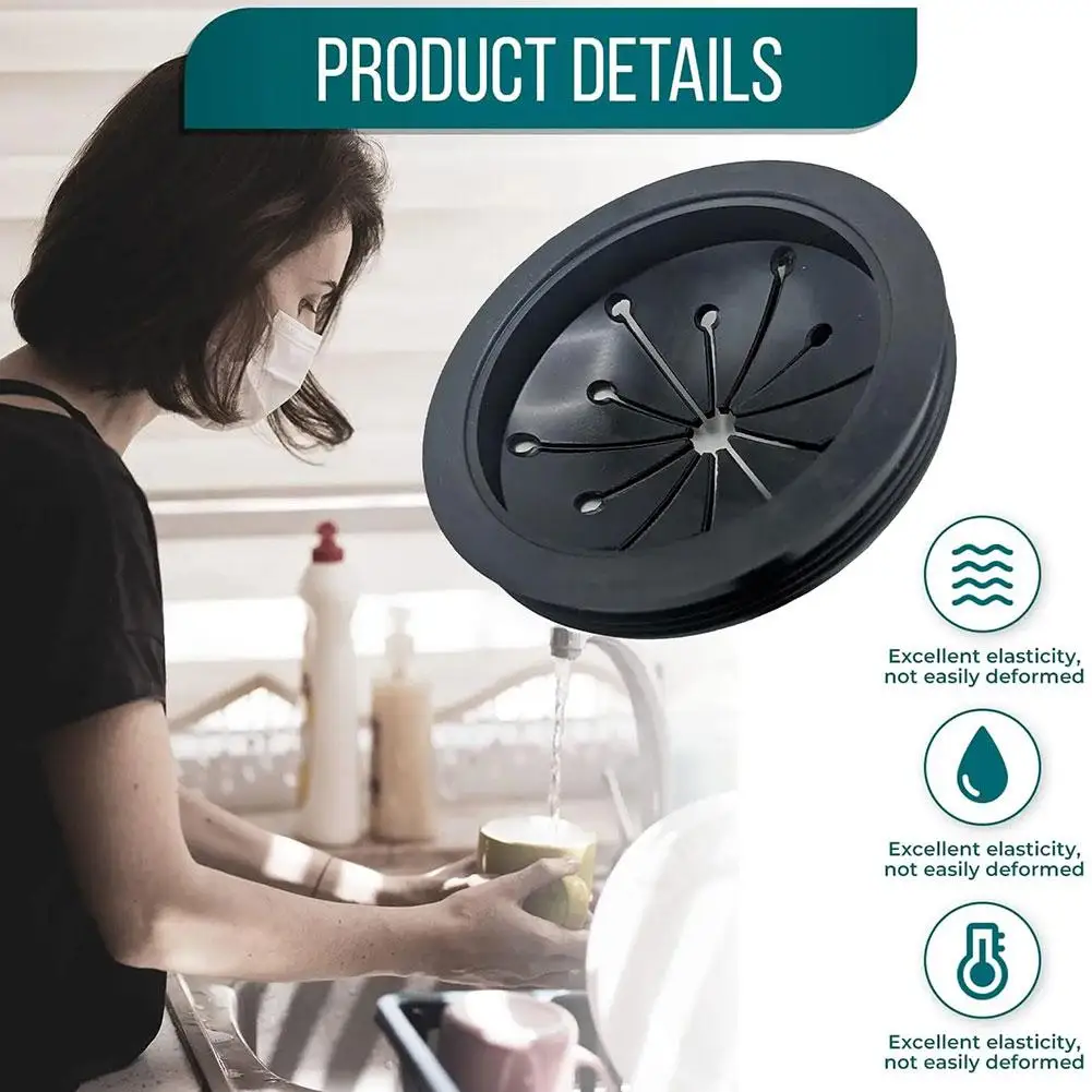 With Sink Garbage Disposal Accessories Kitchen Waste Splash Plug Sink Mouth Water Grinder Basin Plug G9M7