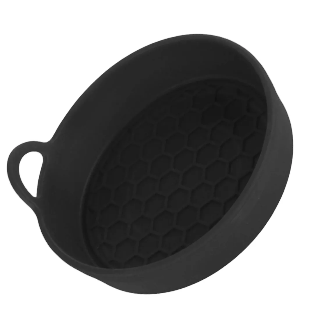 

Черная силиконовая вставка для автомобильного подстаканника, противоскользящий коврик-подставка с ручкой