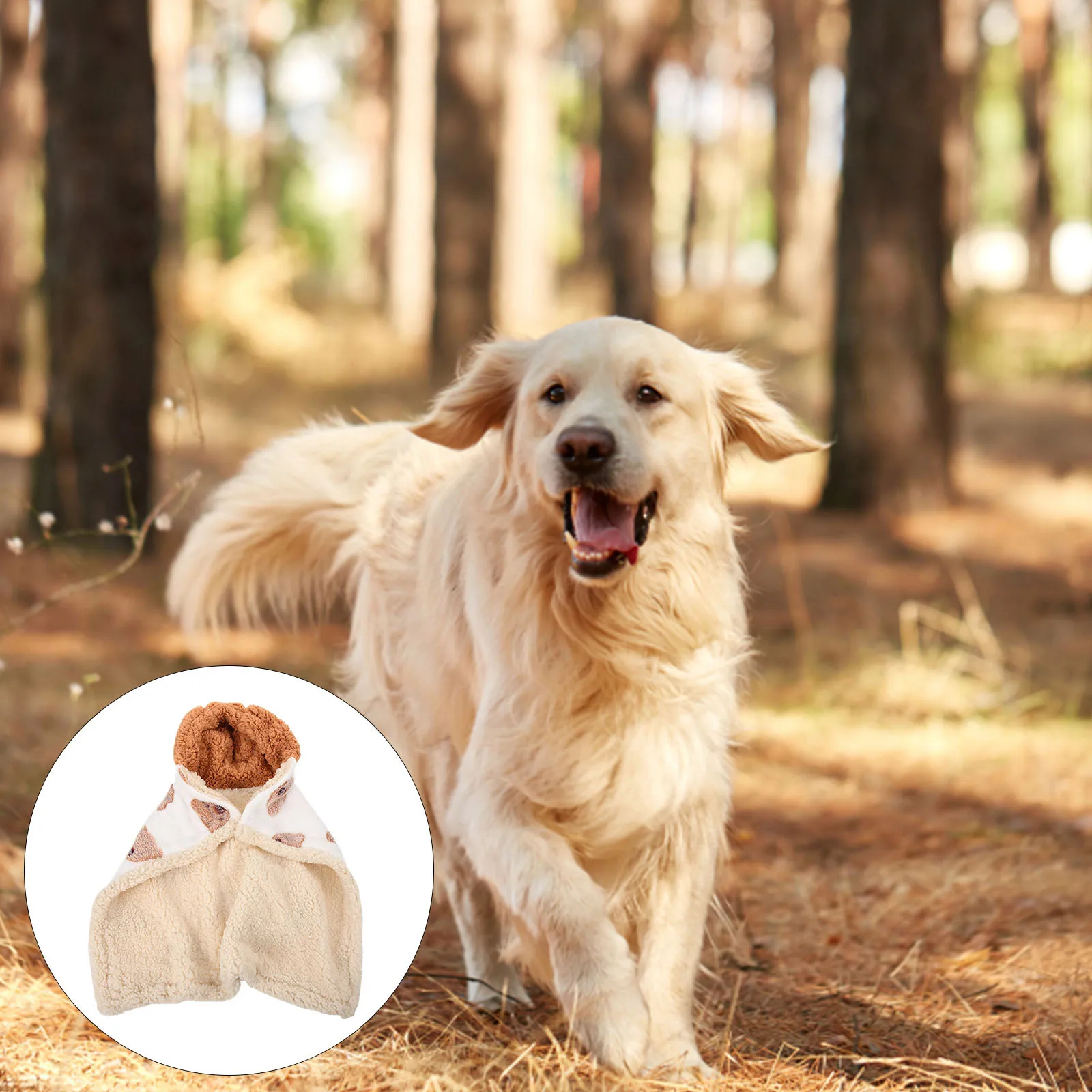 

Winter Warm Pet Dog Cloak Flannel Bath Robe Comfortable Wear-Resistant Puppy Bathrobe Portable Dog Bath Clothes for Small Dogs