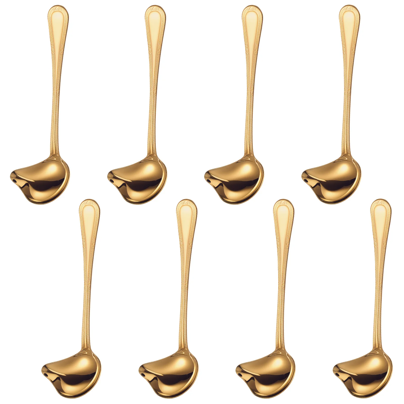 

8Pcs Gravy Ladle Stainless Steel Small Ladle Spoon with Pour Mouth and Long Handle Sauce Spoon for Home Restaurant Banquet