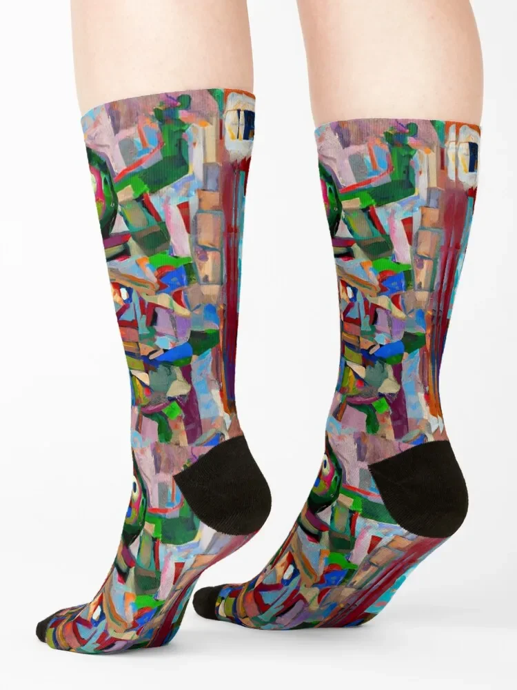 Arte abstrata das mulheres Rugby Socks, Meias de criança, Meias femininas