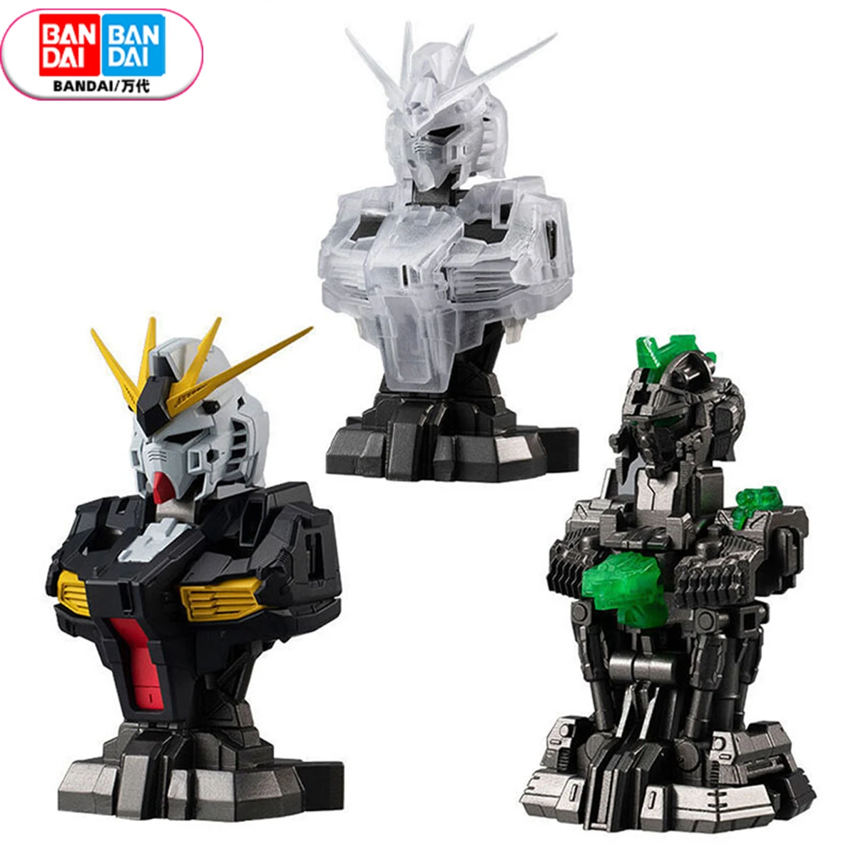 

Bandai Genuine Assembled Gashapon Gundam MS MECHANICAL BUST 01 RX-93 Anime Action Figures Toys Gifts for Kids Boys