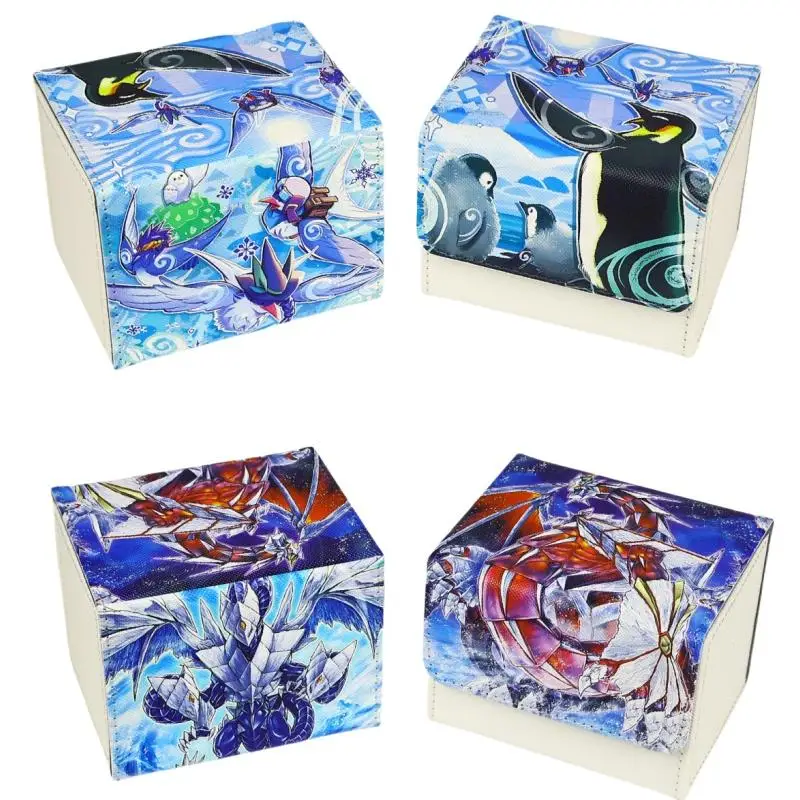 Yu Gi Oh Cards Box Self Made Full Color Jaden Yuki Anime Game Opcg Tcg Ptcg Storage Box Diy Pu Collection Card Box