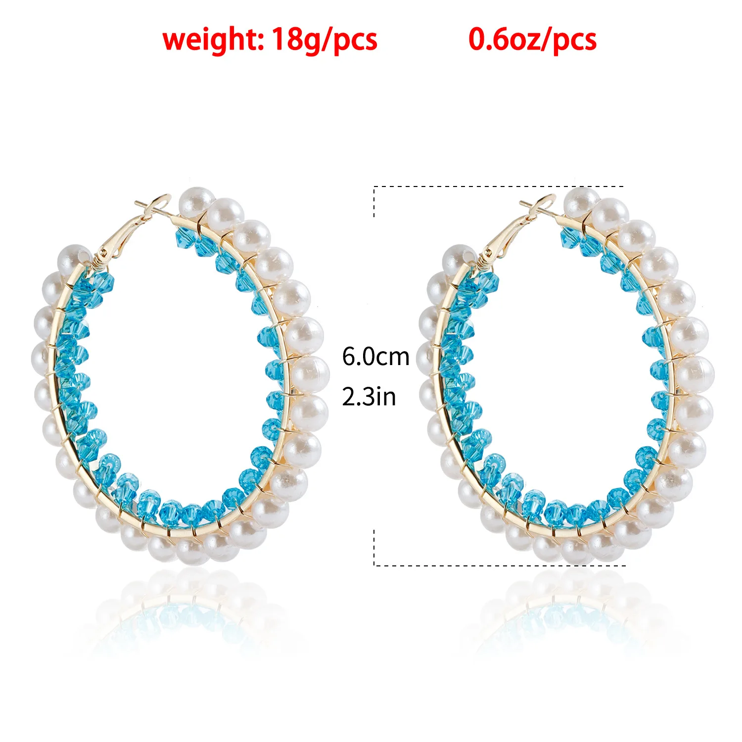 New Trend Fashion Sexy Atmosphere Retro Earrings National Wind Big Circle Pearl Crystal Earrings Party Women Designer Earrings