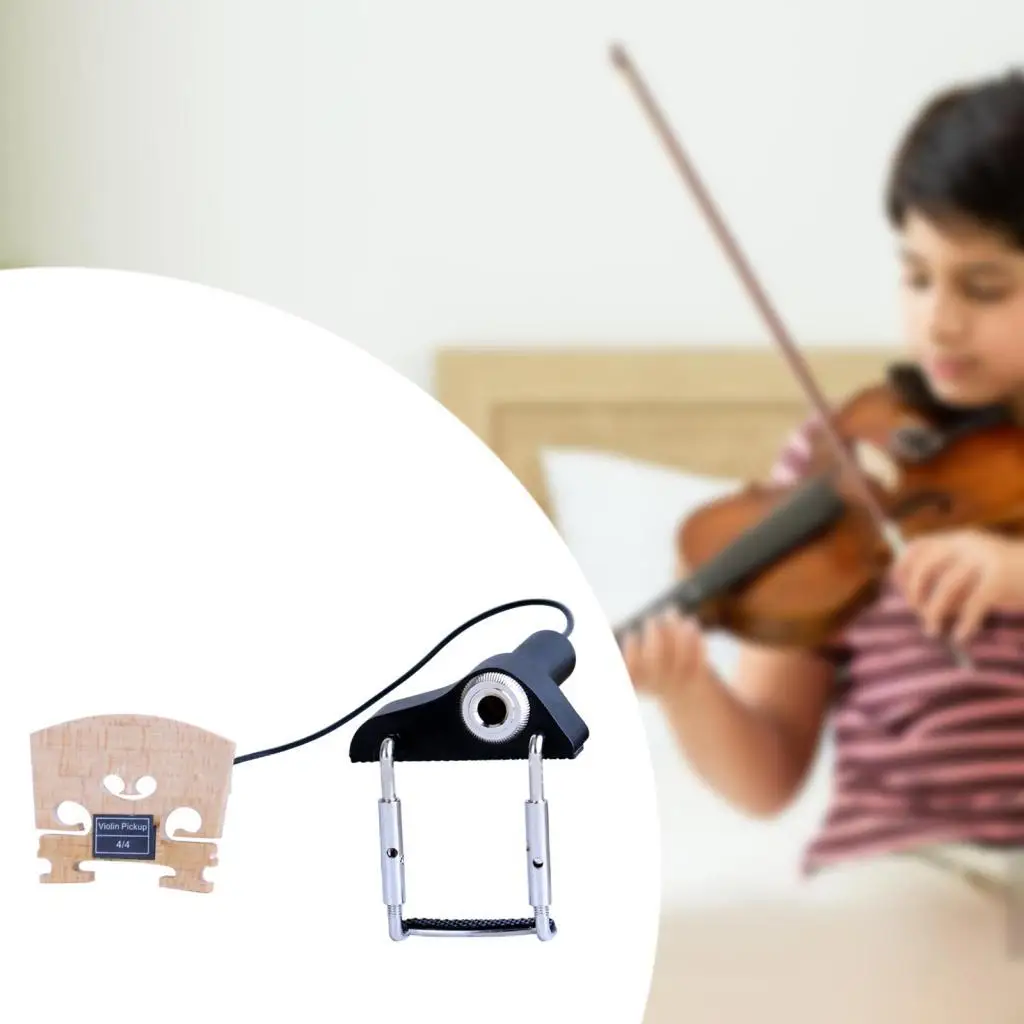Pickup for Violin with External Jack Mount for Acoustic Guitar Banjo Violin