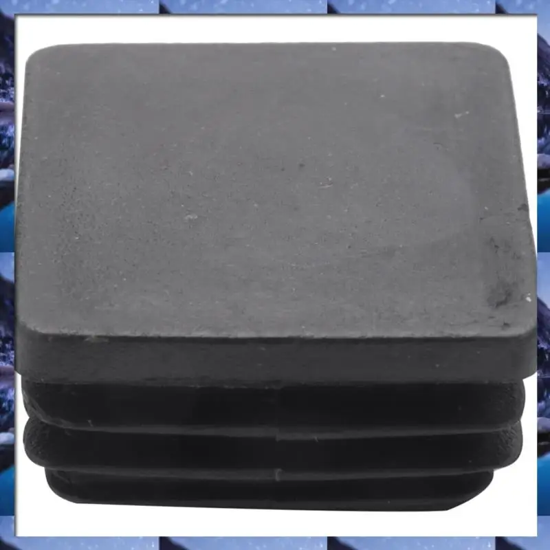 ABSU 20 stuks vierkante stoel tafelpoot voet rubberen hoezen beschermers 25 mm x 25 mm en 20 stuks plastic vierkante blinde eindkappen buisinser