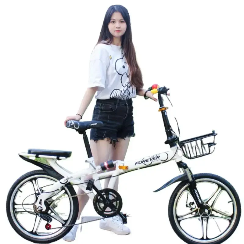 Folding Bicycle Light Portable Bicycle 20 Inch 16 Inch Small Variable Speed Adult Students Male and Female Walking Bike