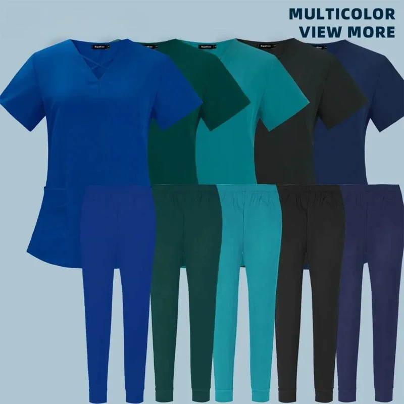 

Dentistry Surgical Uniform Pet Grooming Non-sticky Hair Workwear Medical Nurse Uniforms Women Scrubs Sets Thin and Light Clothes