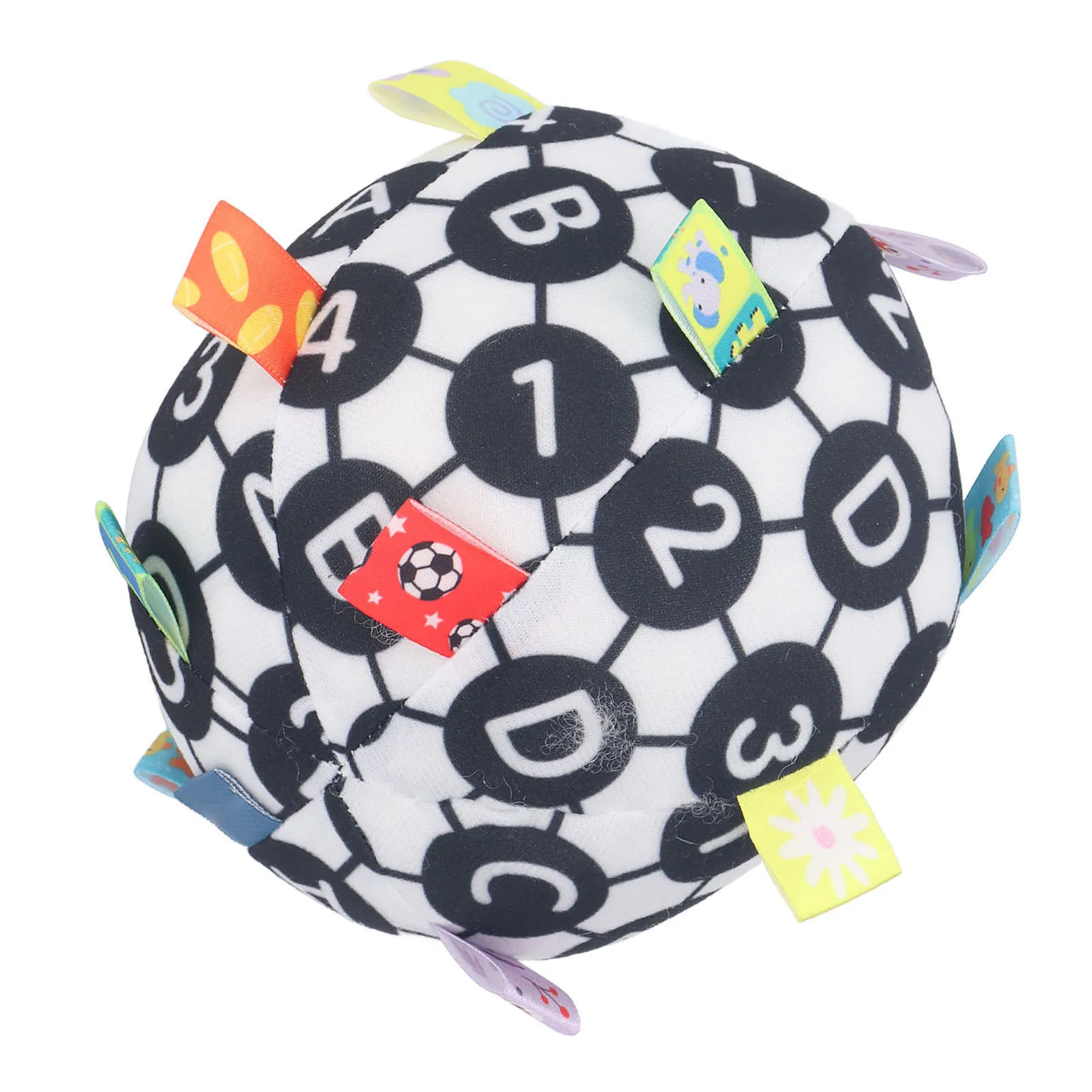 

ZK20 Baby Grasping Fabric Ball Black White Visual Sound Training Improve Coordination Hand Ball Rattle Toy Shape Style