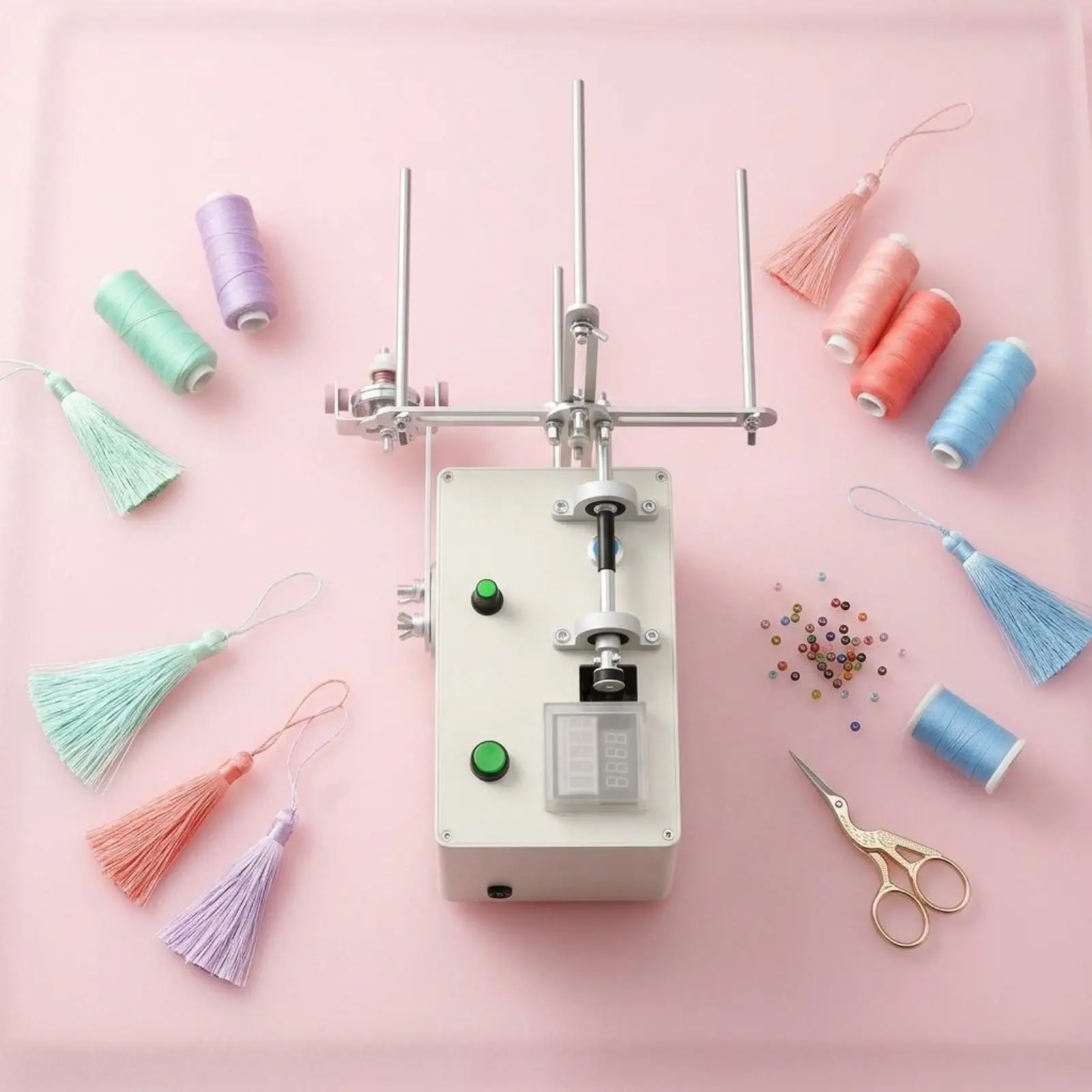 Electric Tassel Winder Compact Automatic Count Winder Bobbin Winding Machine Portable Industrial Equipment Easy to Use