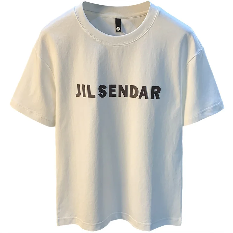 Fashionable and minimalist printed short sleeved T-shirt for men's summer street fashion, versatile and loose half sleeved tops