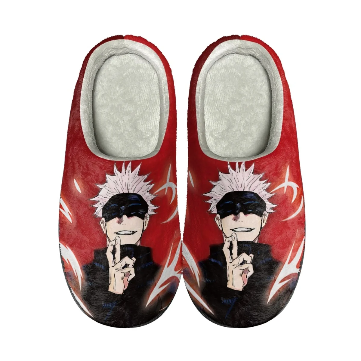 Cartoon Japan Anime Design Women's Home Cotton Slippers Casual Slip-on Loafers Indoor Bedroom Soft Slides Autumn Winter Sandales