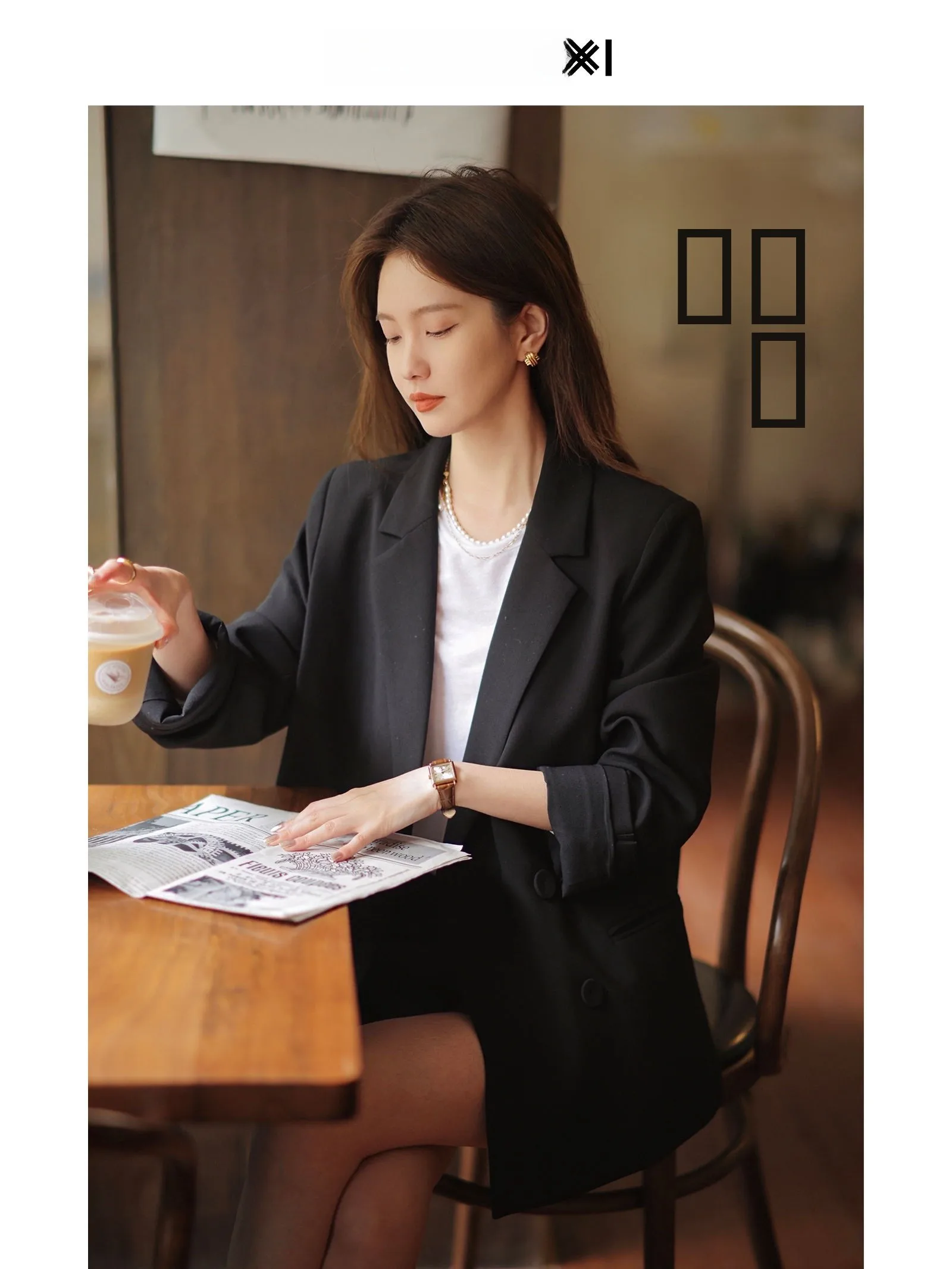 

Свободный пиджак Bla Label универсального кроя средней длины для повседневной носки, с длинными рукавами, однотонный, весна 2023, новинка от Zhao Daxi