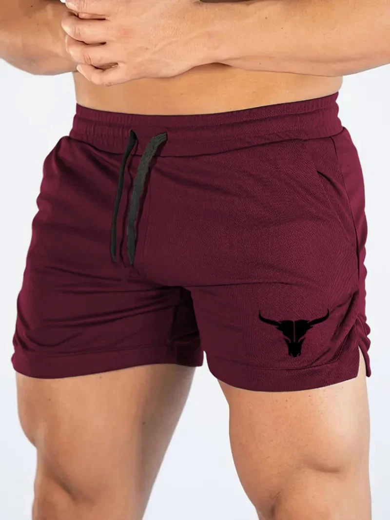 

New Fitness Muscle Breathable Brothers Casual Sports Printed Shorts Outdoor Running Quick Dry Pants Summer Slim Training