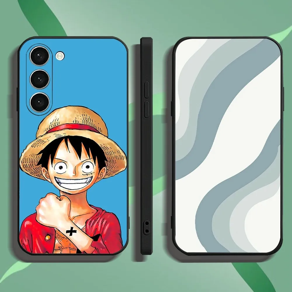 One P-Piece Monkey D L-Luffy Phone Case For Samsung Galaxy A52 A12 A51 S21 Edge S22ULTRA S23 S20LITE Plus Ultra Black Cover