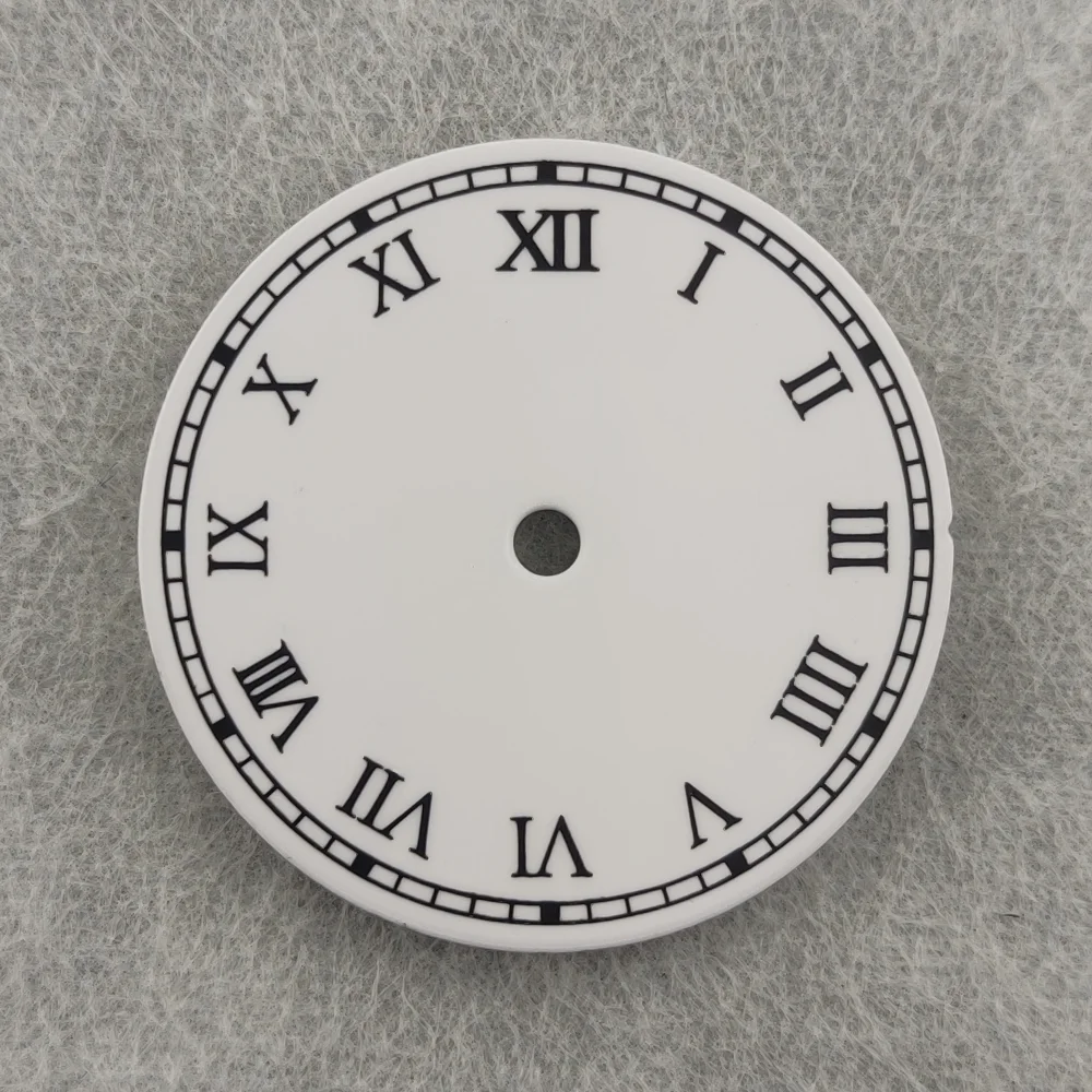 

NH35 Miyota 8215, эмалированный белый циферблат, подходит для NH35A/36, автоматический механический механизм Miyota 8215, высококачественный циферблат