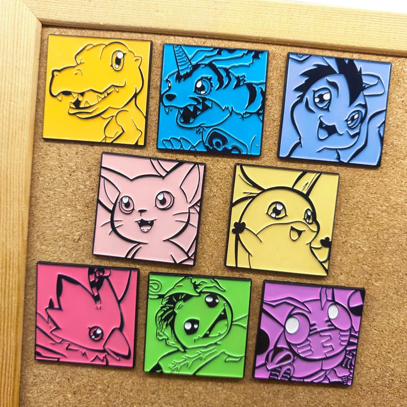 Digimon Adventure Pins Pendant Anime Digital Monster Badges Animation Brooches for Backpack Clothing Lapel ACG Cosplay Toy Decor