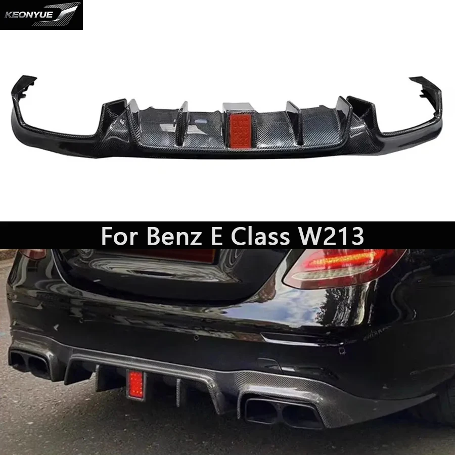 Karosserie-Kit aus Kohlefaser, Hecklippe für Mercedes Benz E-Klasse W213 E63 E300 E260 350, Heckdiffusor, Hecksplitter, Spoiler
