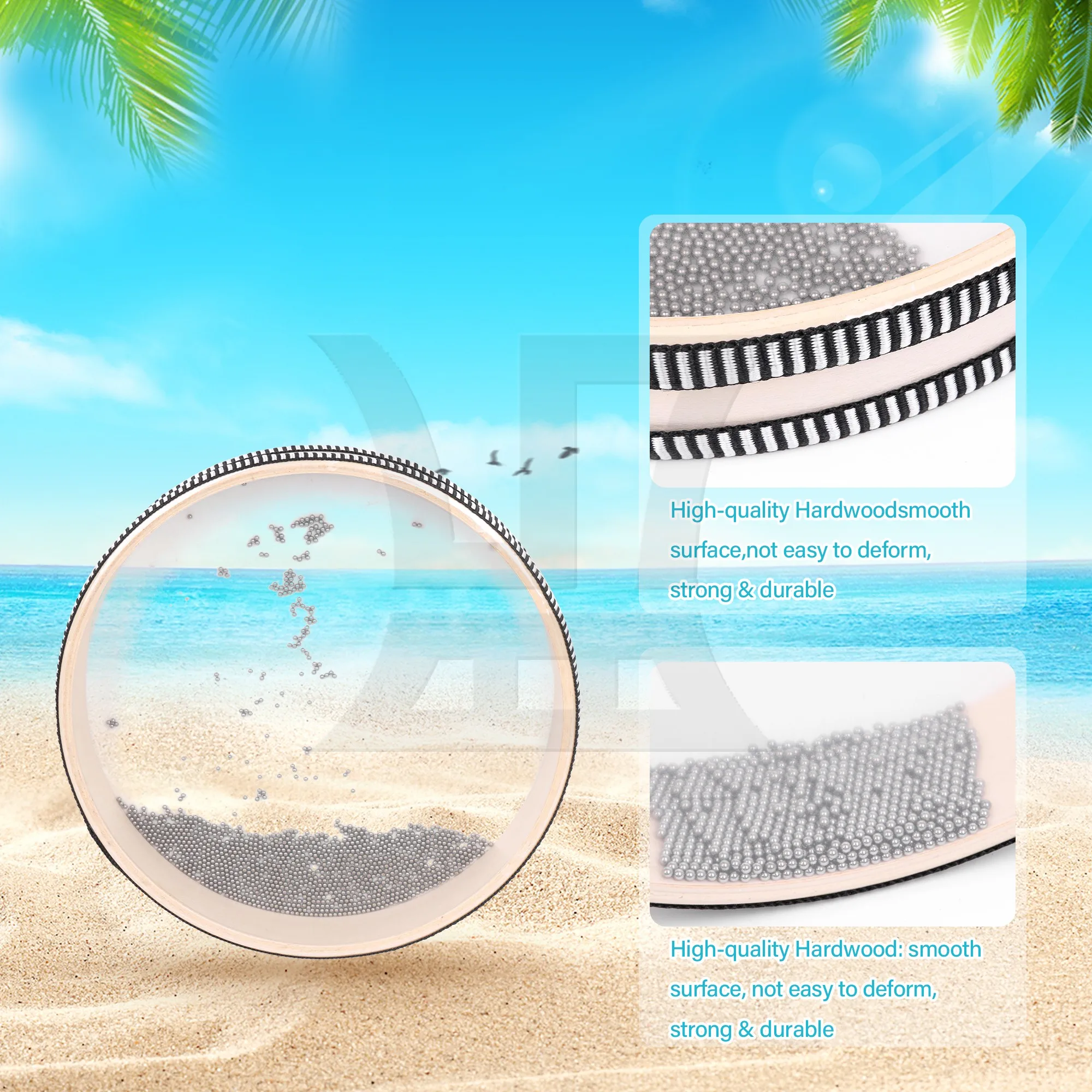 Yibuy 1 قطعة أورف آلة موسيقية المحيط طبل 10 بوصة سجل اللون قرع #5