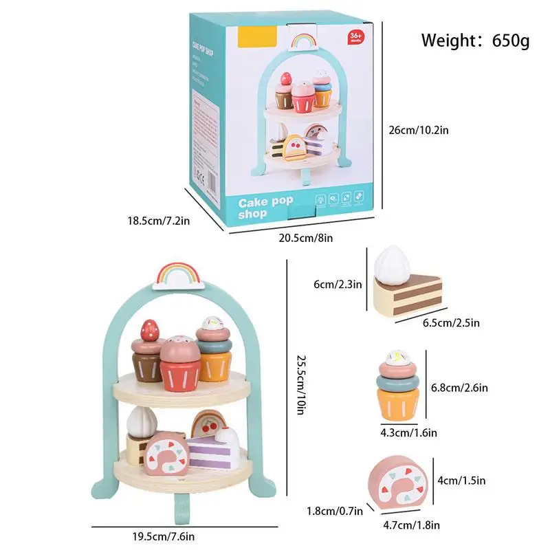 Kid Kitchen Play Set Children Pretend Wooden Tea Party Dishes Playset Play House Kitchen Toys With Teapot Teacups Spoons Girls