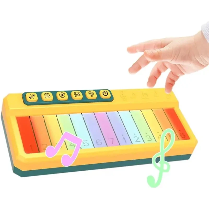 

Rainbow Light Piano Touch Music Box Educational Baby Toy Keyboard Early Learning Electronic Instrument for Kids Birthday Gift