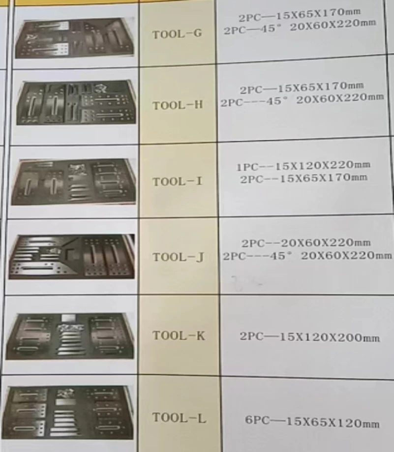 Clamping set TOOL-F TOOL-J TOOL-P for EDM wire-cut machine,High Precision jig tool,Stainless steel Jig Base Kit,EDM fixture set
