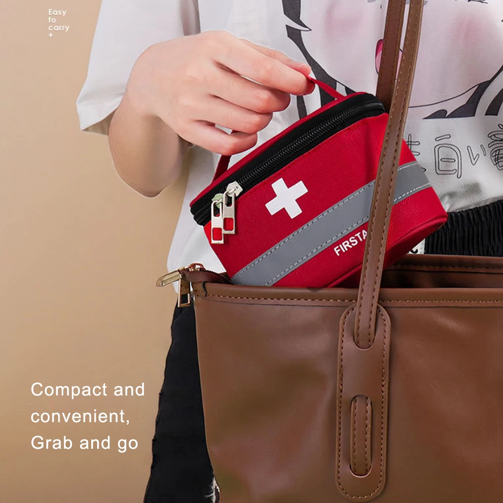 Kit de primeiros socorros para viagem, bolsa de armazenamento de medicamentos e medicamentos, portátil, doméstico, criança, grande capacidade, kit médico, organizador de armazenamento