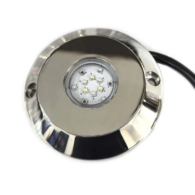 RGBW Round Underwater Boat Lights, 60W 12V DC Transom Light For Yachts Boats Sailboat Pontoon