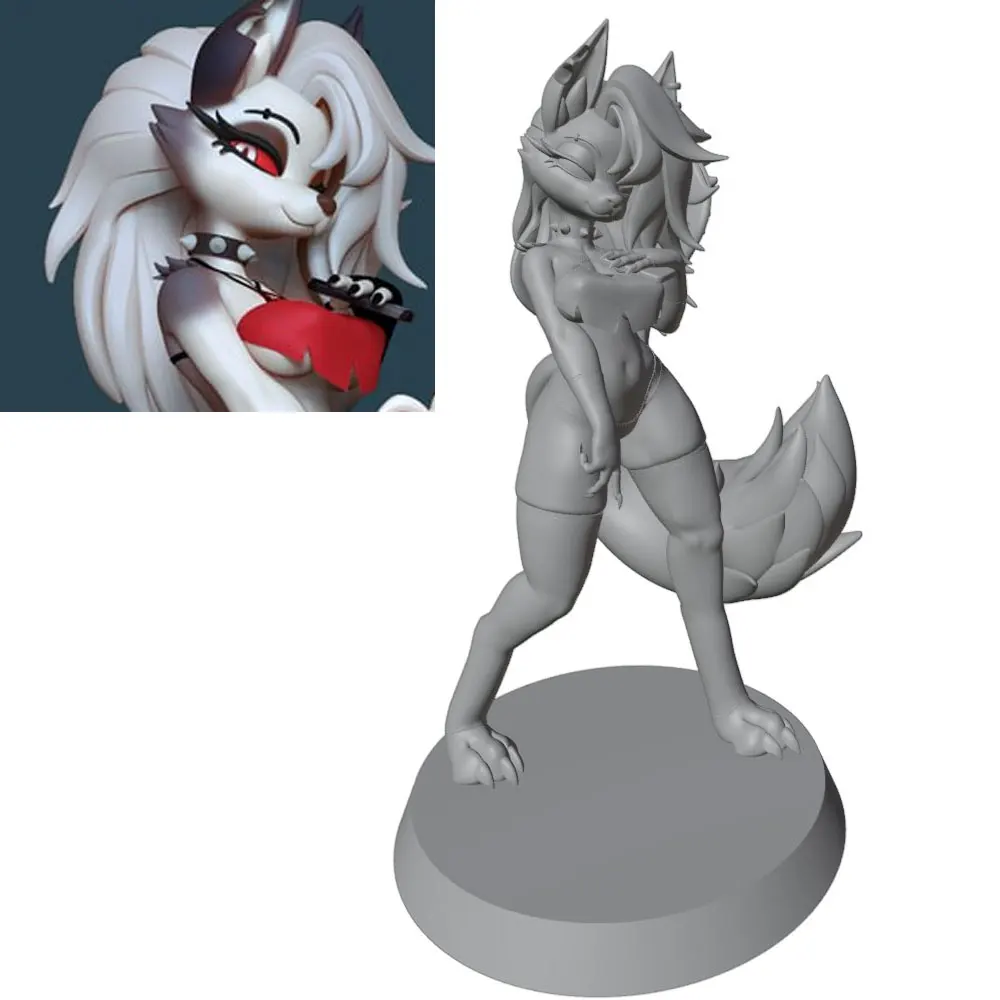 1/24=75mm-1/10=175mm Anime Character Statue GK Miniature 3D Printed Gray Model Figurine DIY Doll Model Unassembled And Unpainted