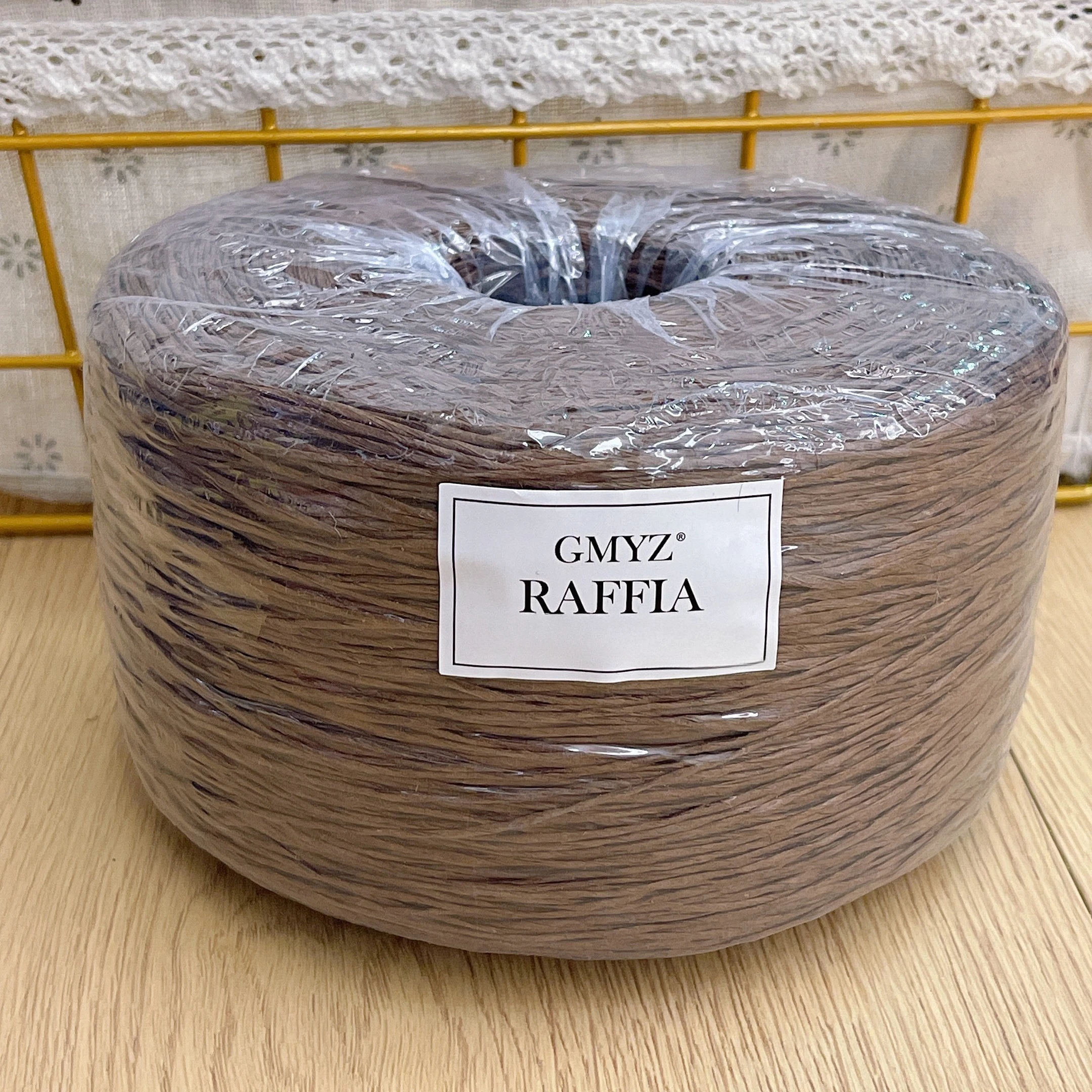 Plain Raffia Yarn Natural 220g - Crochet Bag Raffia ulasan dan harga