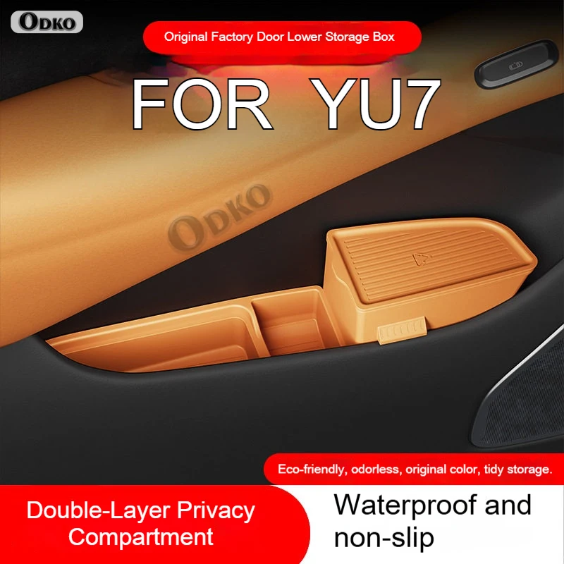 

4Pcs For 2025 XIAOMI YU7 Car Door Storage Box Door Groove Pad Storage Box Car Interior Organizer Accessories
