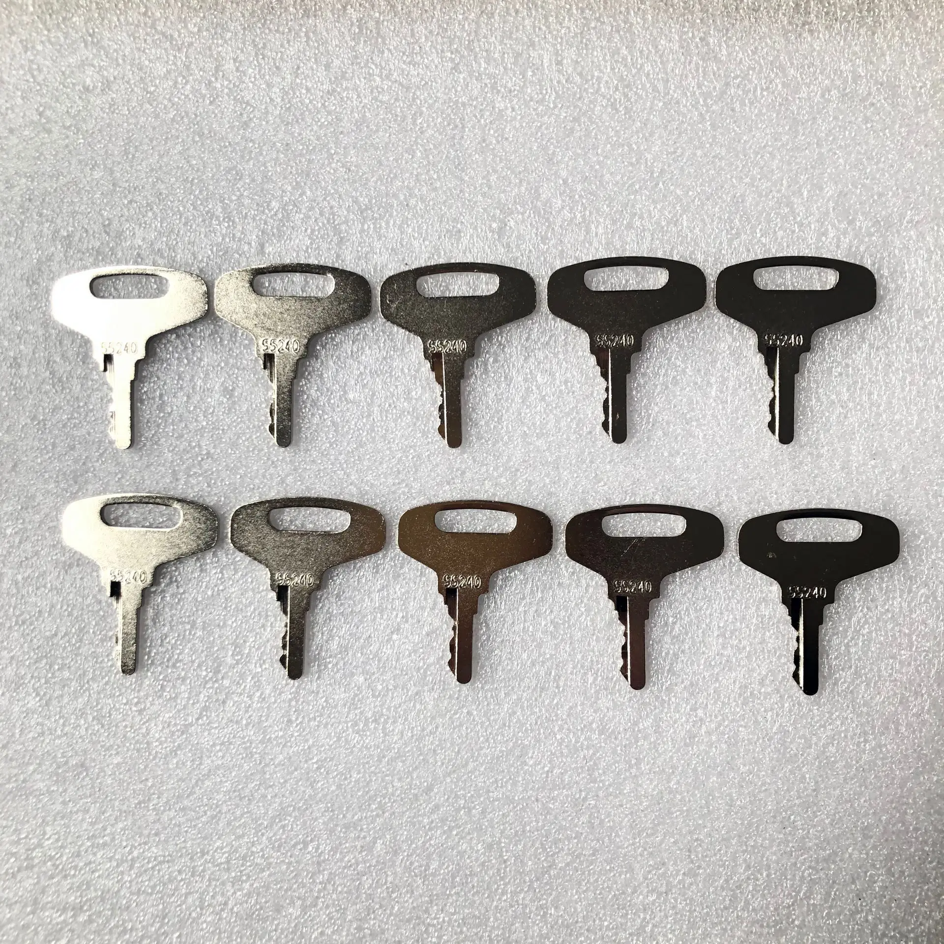 10PCS Ignition Keys 55240 66711-55140 Compatible with Kubota Backhoe Loader B20 B5100D-P B5100E-P B6100D-P B6100E-P B6100HST-D