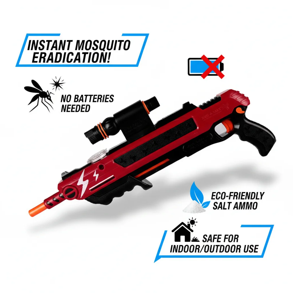 

Новая ручная пушка для стрельбы по мухам на соляном ходу с лазерным прицелом, версия 3.0, игрушка-инсектобластер для развлечения и борьбы с вредителями на открытом воздухе
