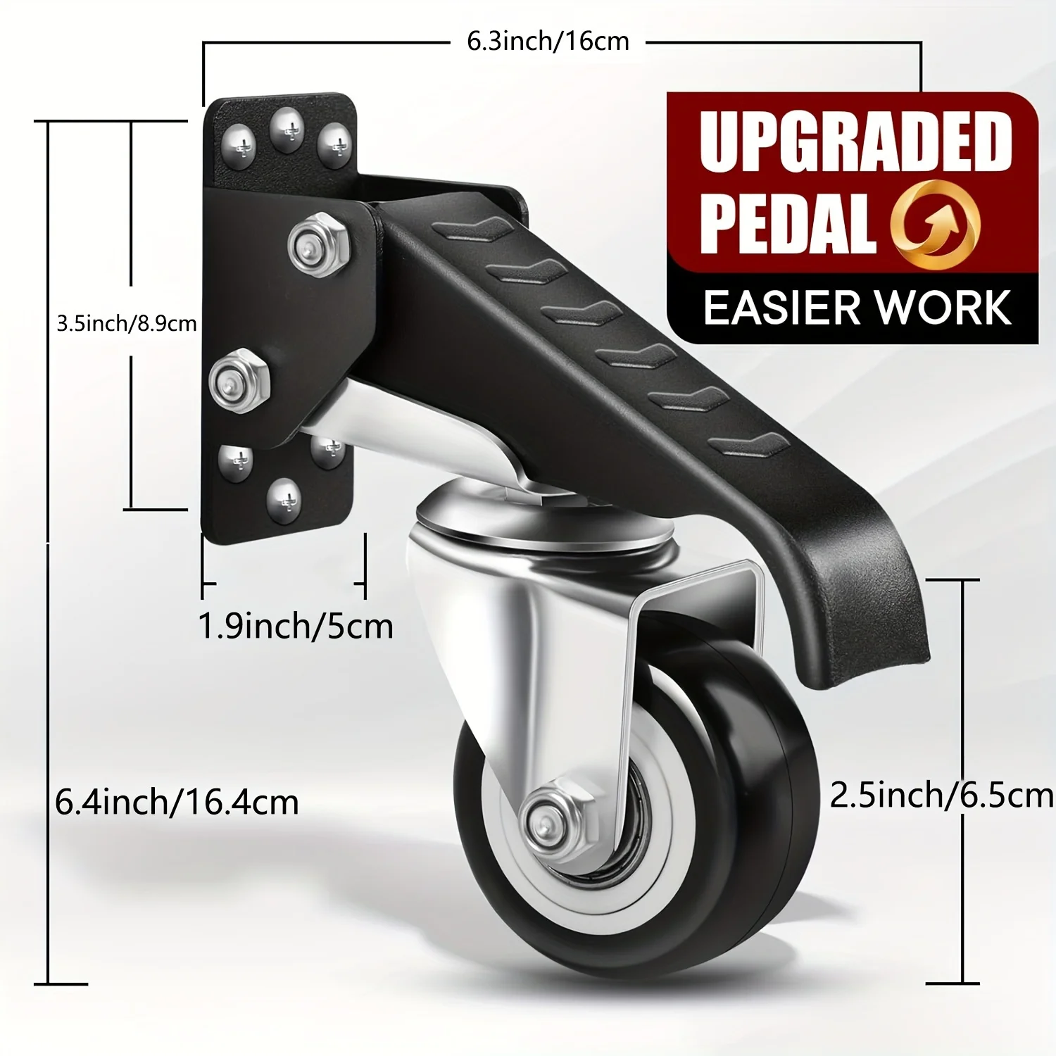 مجموعة 165 رطل 2.5 بوصة مكونة من 4 عجلات منضدة قابلة للسحب مثبتة على الجانب 360 درجة ° دوارة للطاولات والمعدات #2