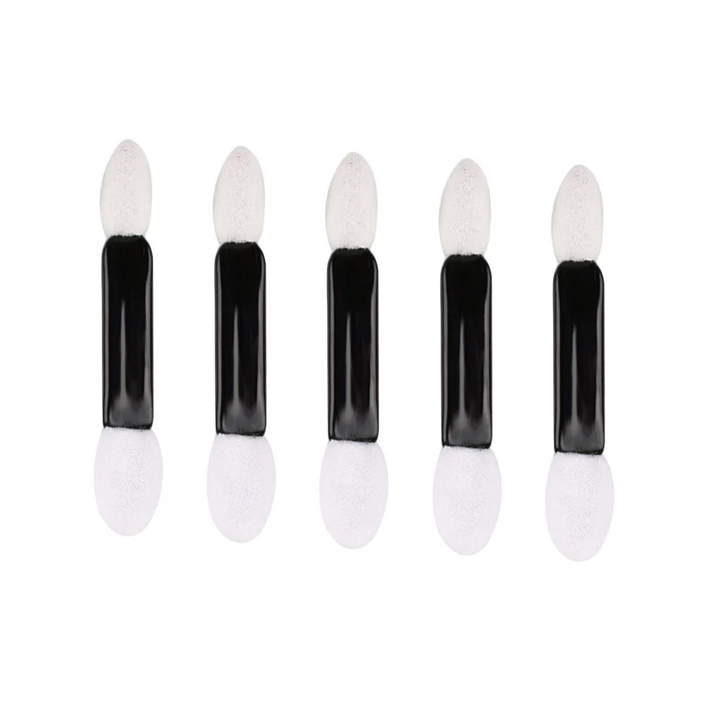 

50 Pcs Makeup Sponges Double Ended Eyeshadow Brush Small Mini Brushes Tool Water Proof White Travel