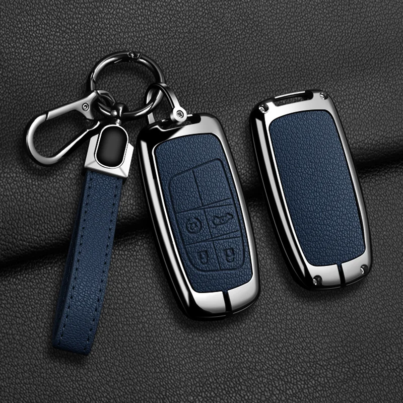 Car Zinc Alloy Key Case For Jeep Grand Cherokee WK2 KL Wrangler JK JL MP Patriot Renegade Commander Compass 4 5 Buttons Keychain