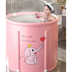 Portable Collapsible Bath Bucket Bathtub Large Capacity Bathroom Ice Bath Winter Shower Bathing Artifact Free Installation