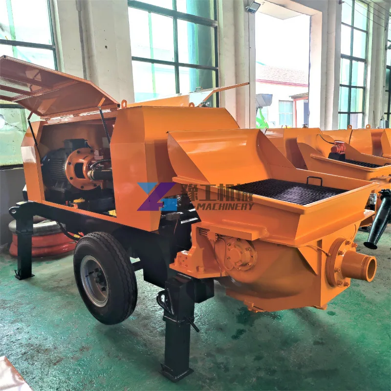 High Pressure Large Aggregate Concrete Pumps Diesel Engine Concrete Mixer with Pump for Building Use