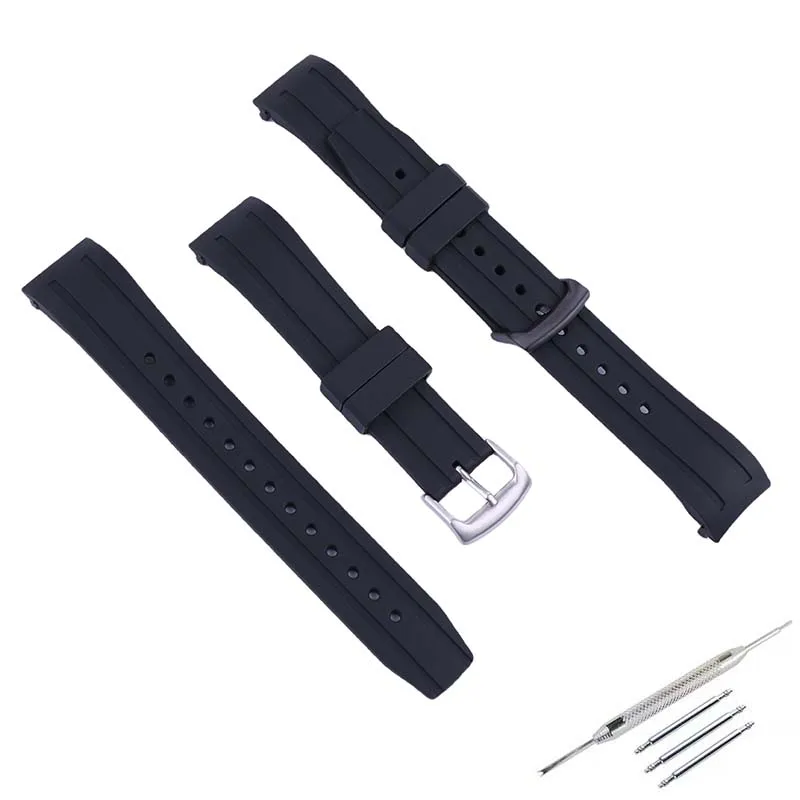 

Men silicone watch strap accessories compatible for Citizen E168 B740 BJ2110 BN0085 Pin buckle 23mm rubber wristband bracelet