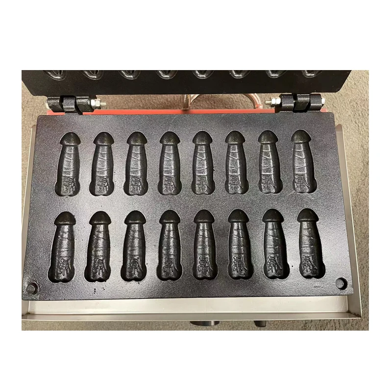 Waffle elettrico a forma di pene altre macchine professionali per snack dick waffle making machine