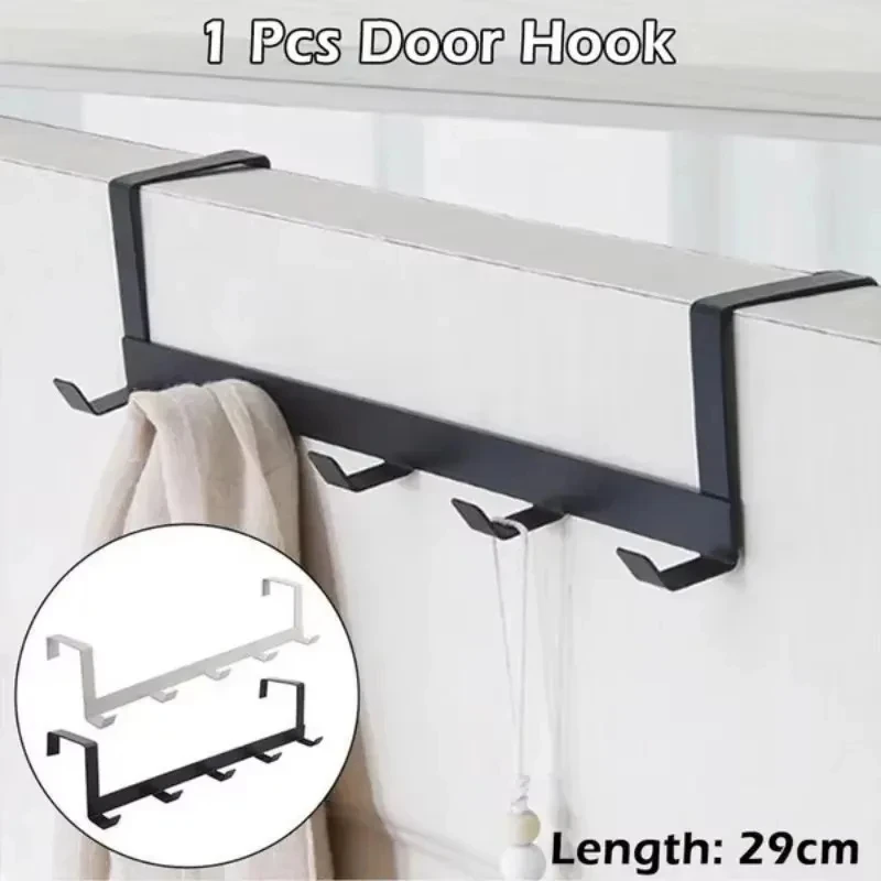 1pcs Space Saving Door Hook Rack Modern Easy Install Durable Coat Hanger ﻿
