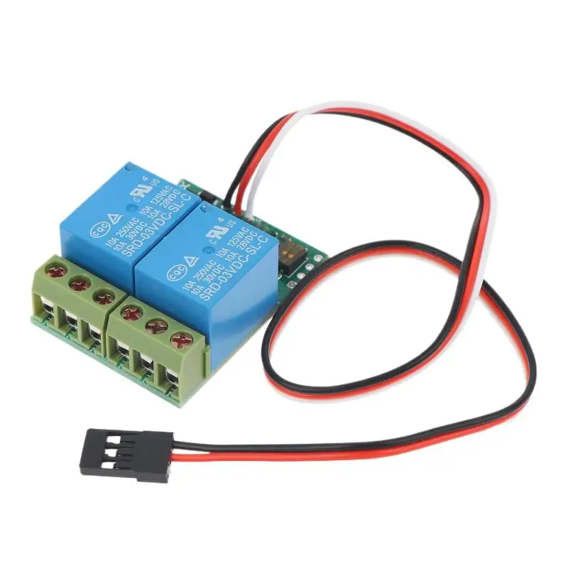 1Pcs 250V 10A Dual-channel Parallel Relay Electronic Switch For RC Models/Drones/Boats/Cars PWM Relay Module