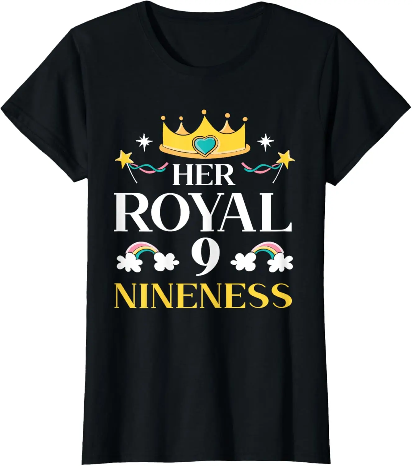 Her Royal Nineness 9th Birthday 9 Nine Years Old B-Day Crown T-Shirt