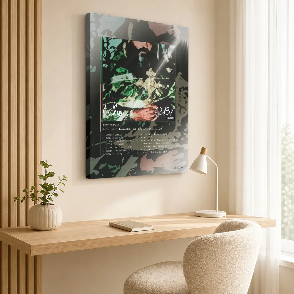 Suicideboys Sing Me A Lullaby Album Canvas Painting Poster Bold Style Wall Art With Personalized Photo For Study Ideal Fan Gift