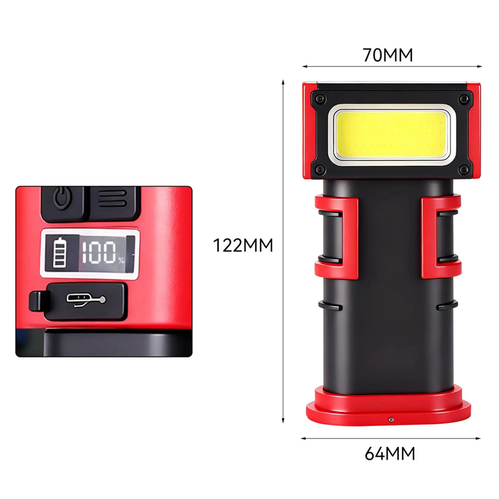

Портативный уличный фонарь с магнитом, перезаряжаемый светодиодный фонарик для мужчин, для гаража, ремонта, дома