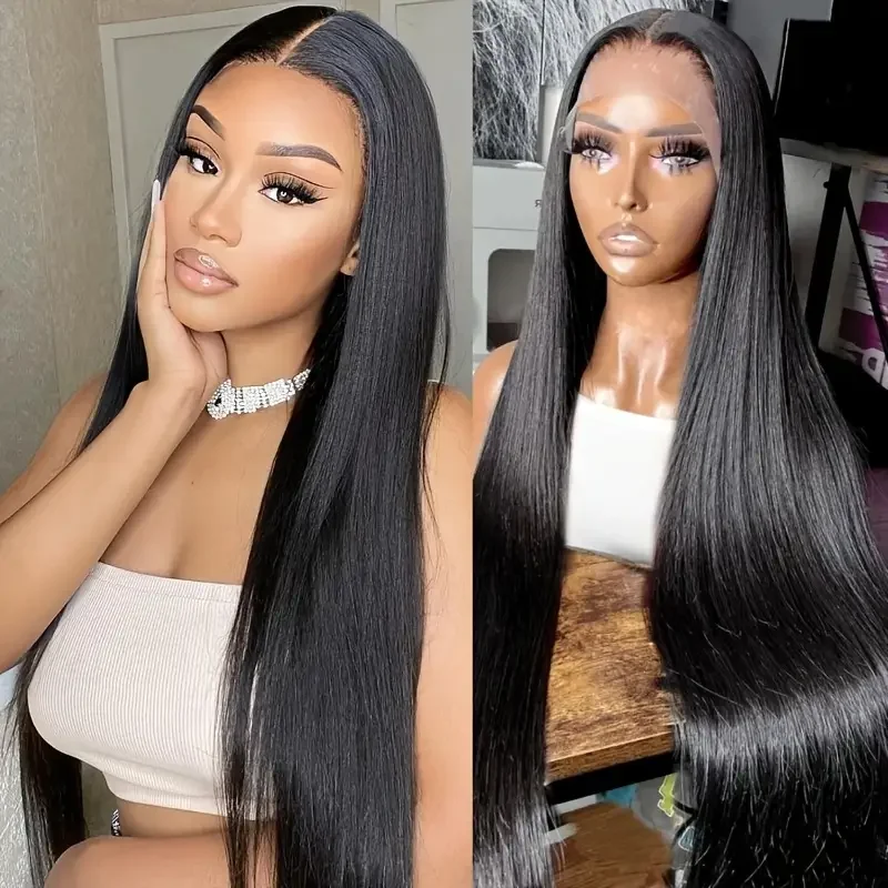 Straight Hd Lace Frontal Wig 13x4 13x6 Transparent Lace Front Wigs Pre Plucked 360 Human Hair Wigs For Women Brazilian Remy Hair